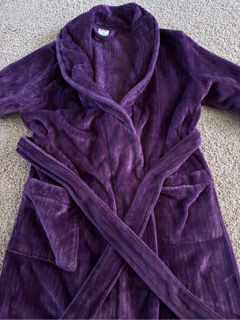 Women's Sonoma Goods For Life® Long Plush Wrap Rob Purple Size X-Small - Picture 6 of 9